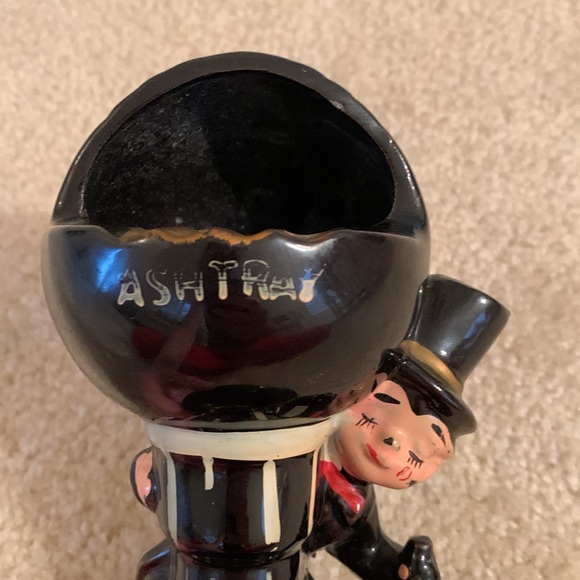 Vintage Ashtray, Man with Top Hat Figure, 6 1/2” - Picture 2 of 15